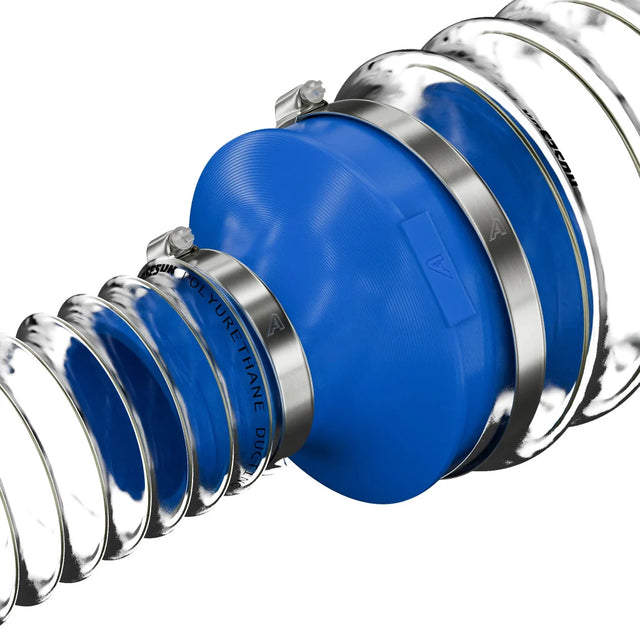 Reducerende samling af plast til polyurethankanaler