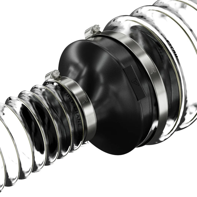 Reducerende samling af plast til polyurethankanaler