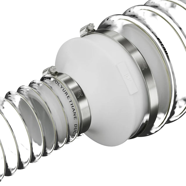 Reducerende samling af plast til polyurethankanaler