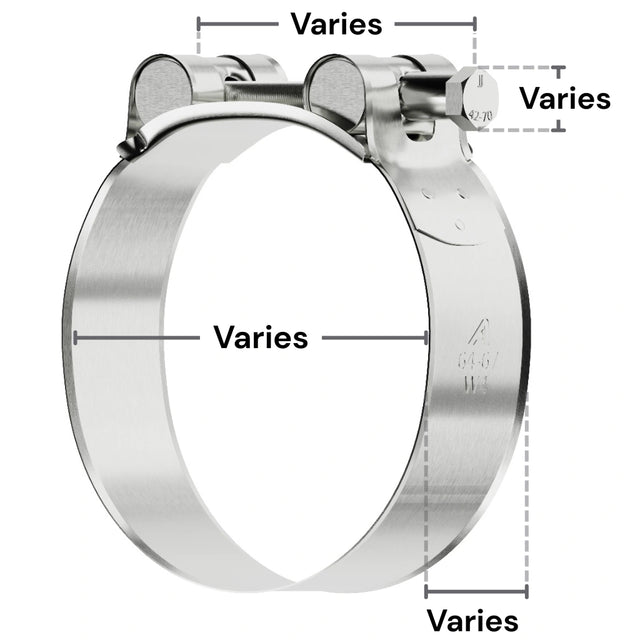 Assorted T-Bolt Hose Clamps