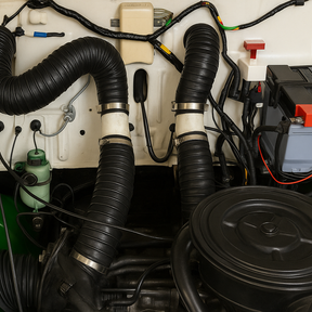 Silikone varmekanal opgraderingssæt til Citroen 2CV højrestyret 602cc sort