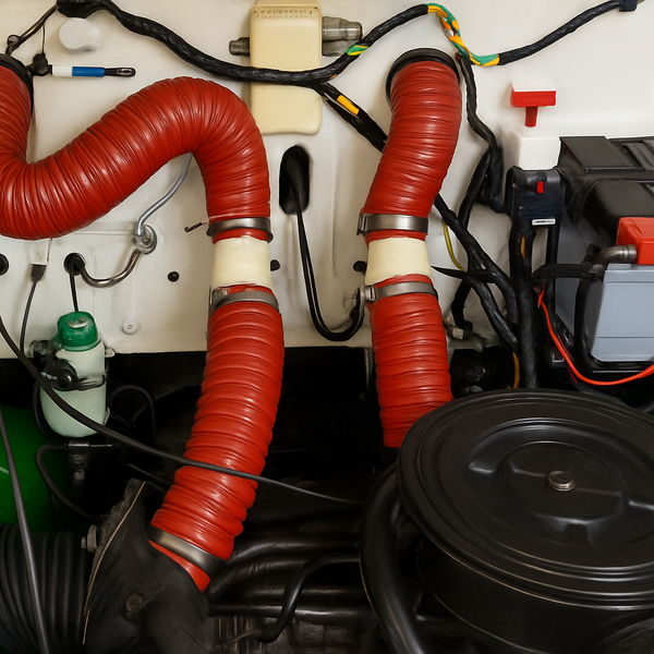 Silicone Heater Duct Upgrade Kit For Citroen 2CV Right Hand Drive 602cc Red