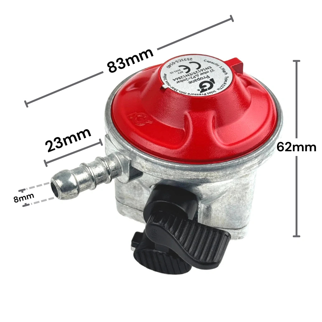 Low Pressure 27mm Propane Clip On Gas Regulator 37mbar