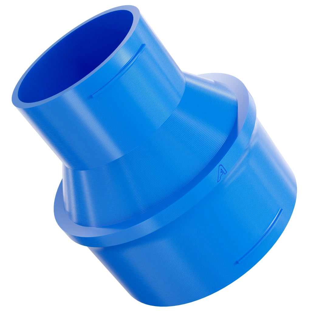 Plastic Straight Reducing Connector Blue