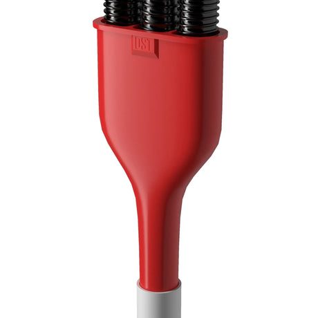 Triple Drain Hose Outlet Waste Connector Red