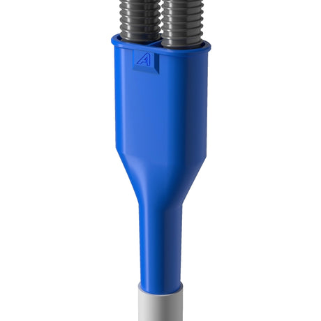 Double Drain Hose Outlet Waste Connector Blue