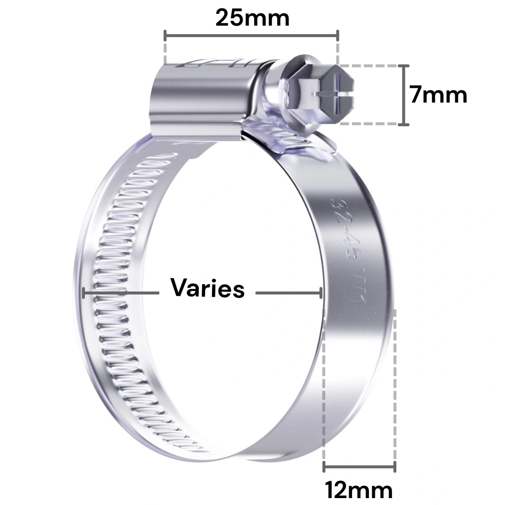 Worm Drive Hose Clip