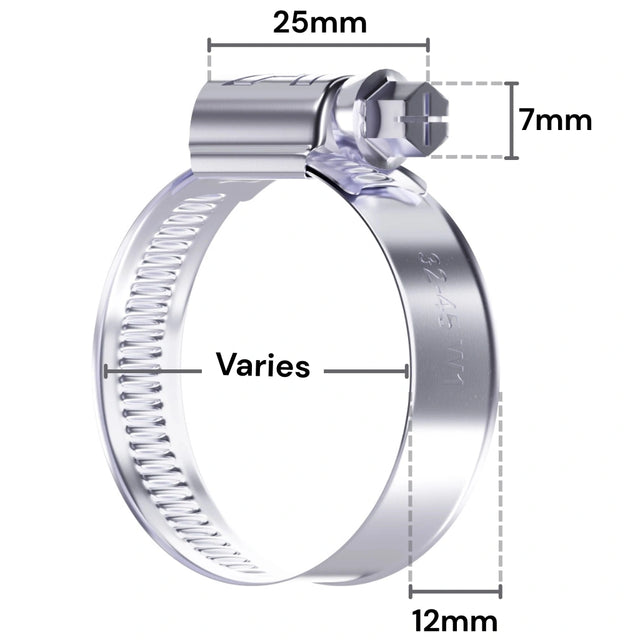 Worm Drive Hose Clip