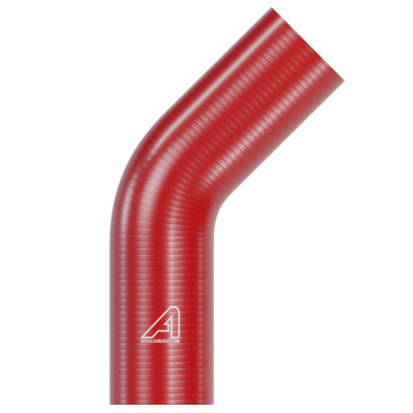 Silicone 45 Degree Hose Red