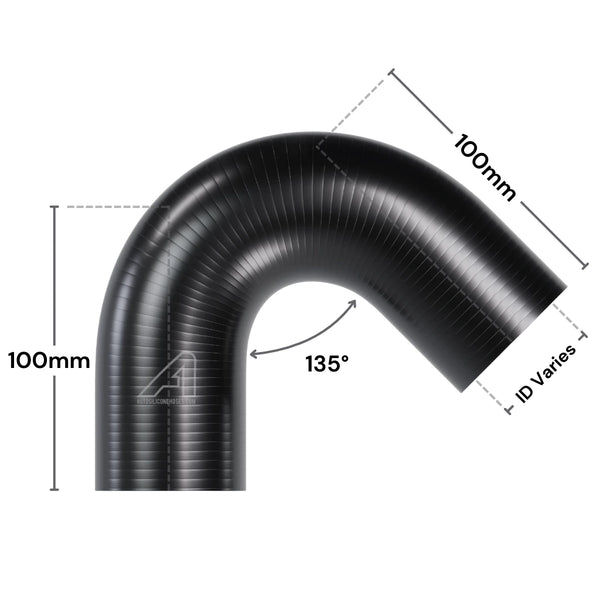 Silicone 135 Degree Hose