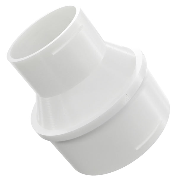 Plastic Straight Reducing Connector White